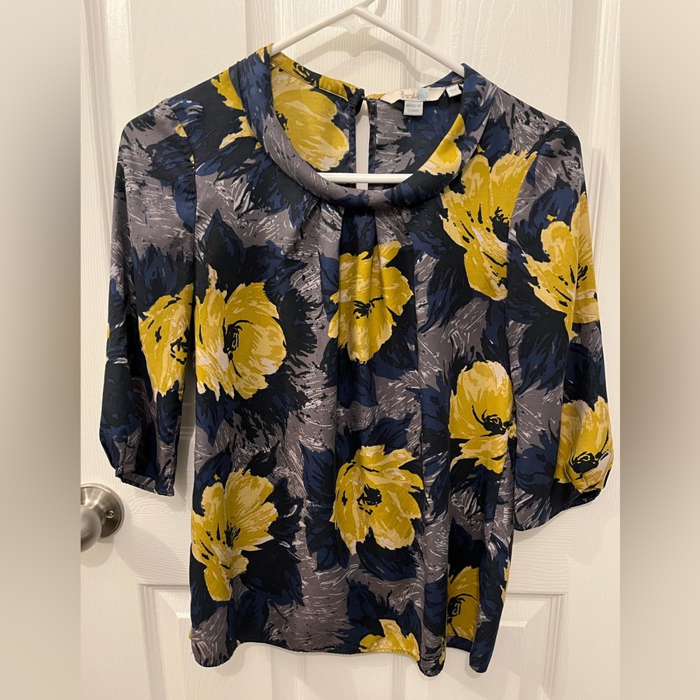 Boden | Floral Print | Viscose/Silk Blouse